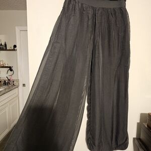 Flowy Wide Leg Black Pants